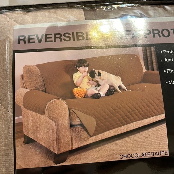 Reversible quilted polyester sofa protector - Picture 7 of 7